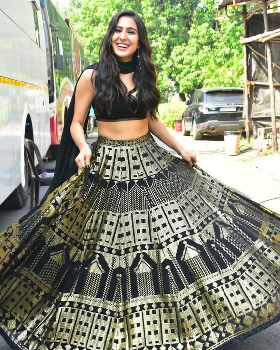 Printed Lengha Skirt. Indian 