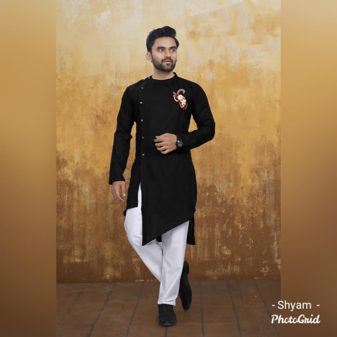 Mens Kurta Pajama Cotton Indian Ethnic 