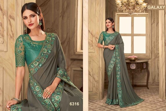 Designer saree clearance for marriage reception