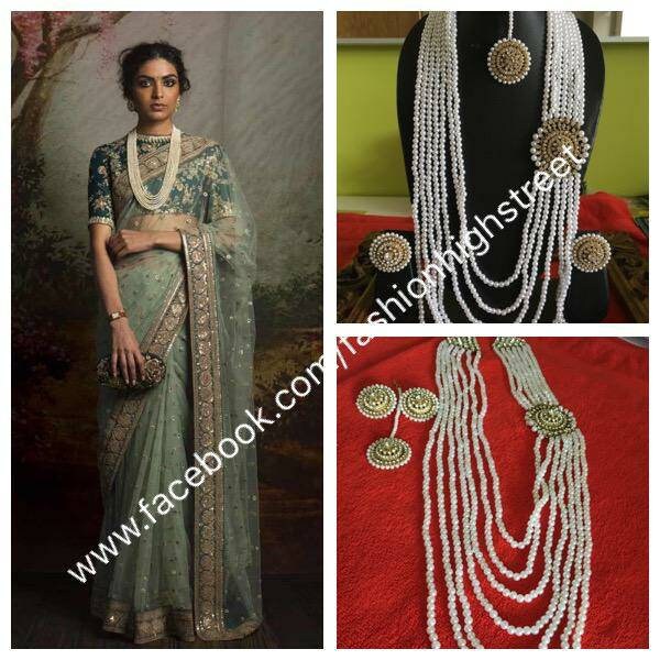 Sabyasachi Jewelry, Indian Jewelry Set, pearl and gold Maang Tikka  designer heritage Nizami royal kundan long necklace big earrings & tikka