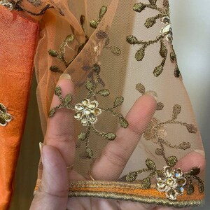 Deepika Padukone Peach Color hand Work Saree