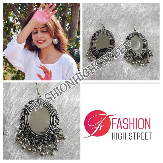 Metal shop oxidised earrings