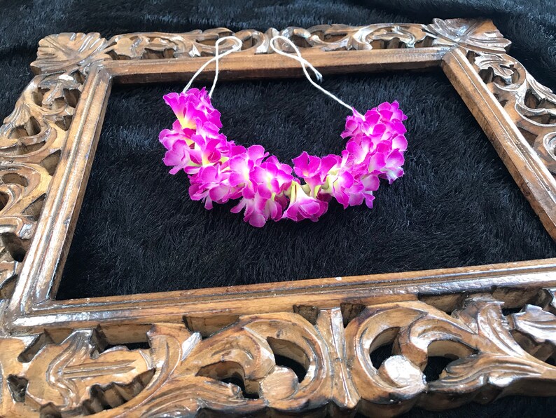 Indian Bollywood orchids purple Sangeet Gajra Flower band Etsy