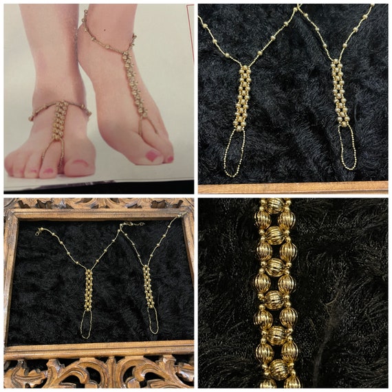 Gold Plated Anklet hart anklet and toe ring for woman chain payal