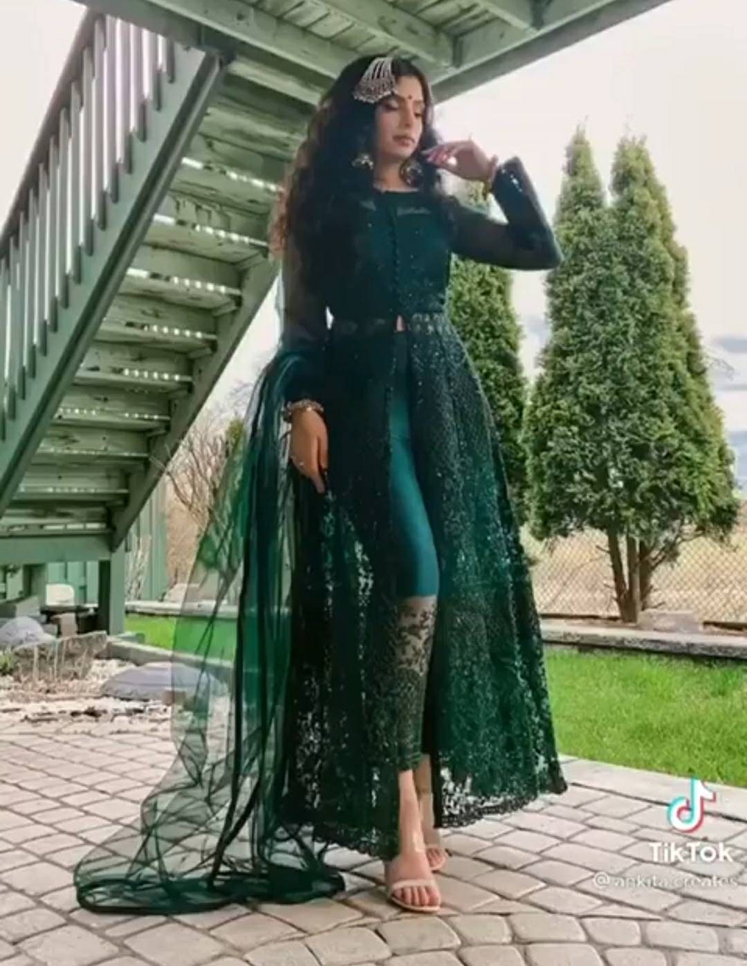 Engagement Look: Punjabi Wedding Maxi Dress