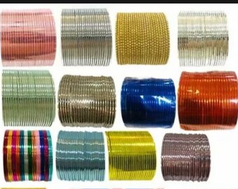 Indian wedding Shiny bangles, 2x4, 2x6, 2x8, 2x10 churi Indian Bollywood Bangles pakistani churia, patla, Indian pakistani 12 Bangles