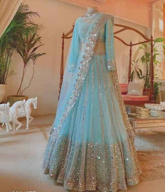 Firozi lehenga deals choli