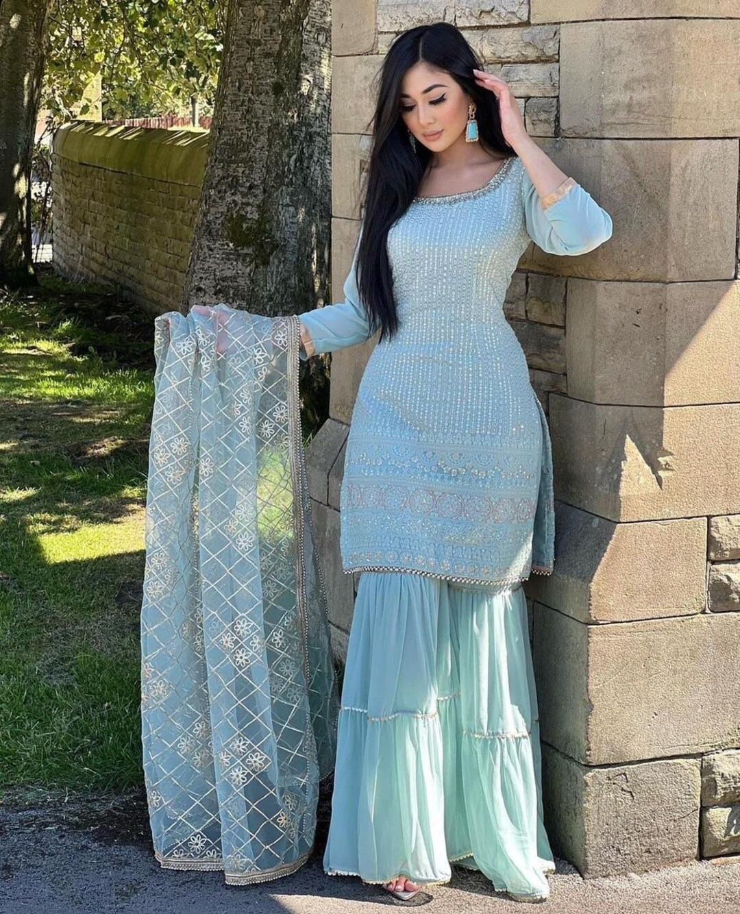 Blue eid best sale dress