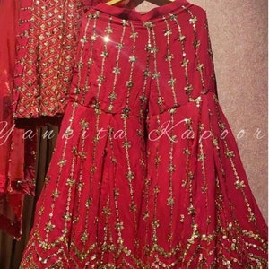 Custom stitched XXS-5XL Red gold punjabi suit .Women Indian Bridal haldi Wedding punjabi Anarkali suit. Punjabi Mehndi suit. Canada, UK, US,