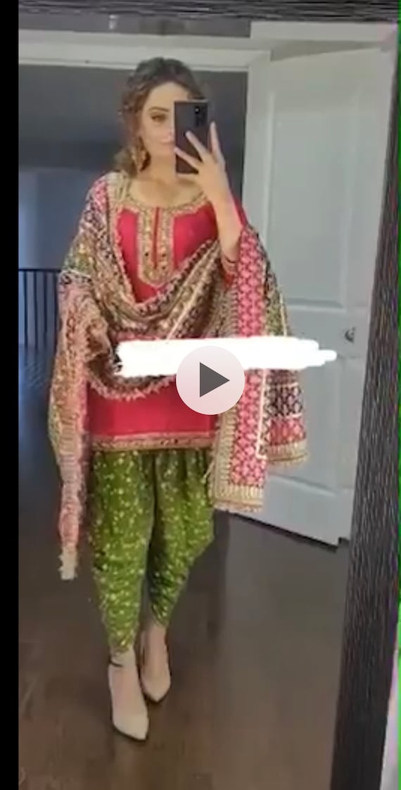 Silk Peplum Style Punjabi Suit In Pale Yellow Colour For Eid |  thepadoctor.com