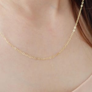 18K Yellow Gold Cable Chain Necklace - 1.25mm