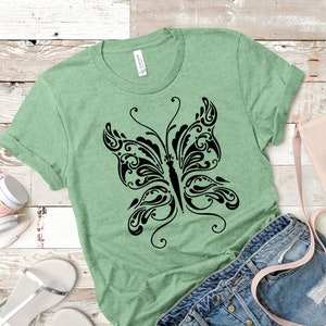 Butterfly Tribal Art - Digital Art - SVG - Vinyl Cut File - Tattoo - Filigree