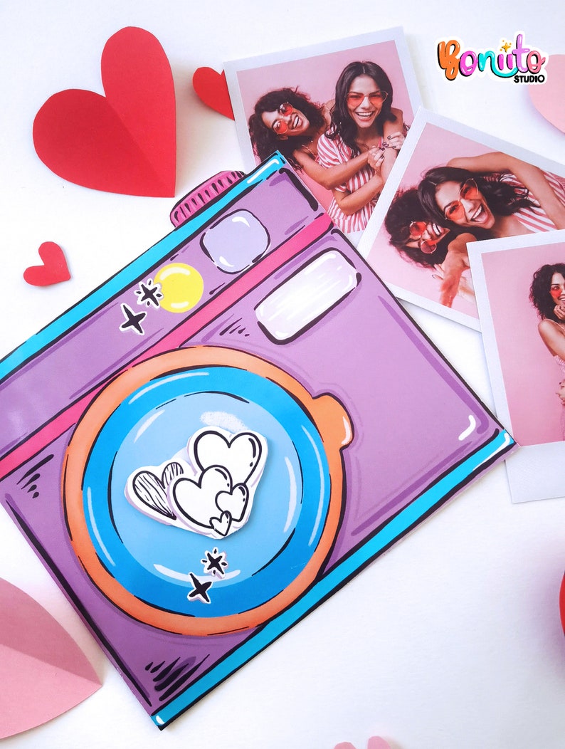 Printable Camera Template, for Polaroid Type Photos, Envelope Template ...