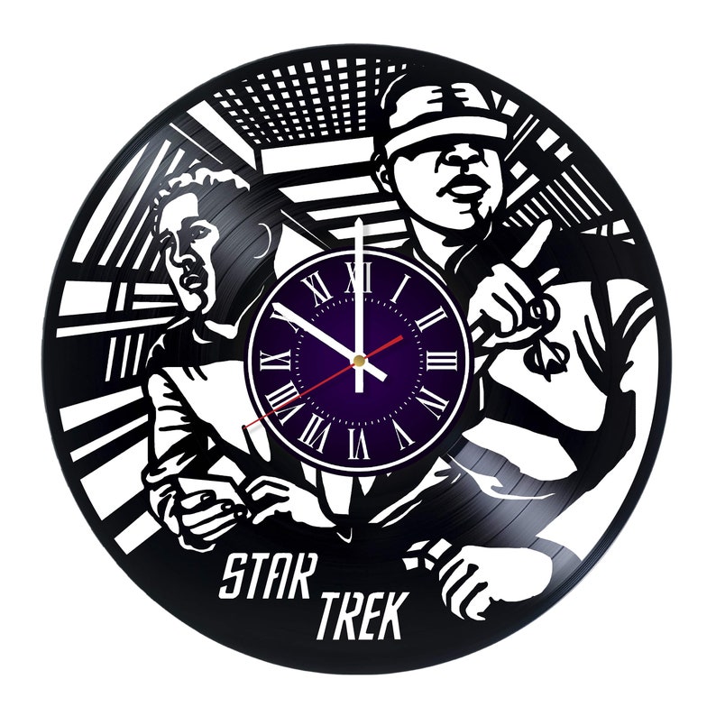 Star Treck Vinyl Record Wall Clock Room Wall Decor Art Gift Etsy
