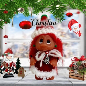 Vintage OOAK Thomas Dam Christmas Holiday Troll Doll