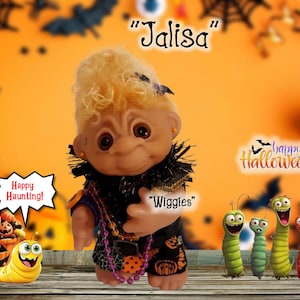 Vintage OOAK Thomas Dam Halloween Girl Troll Doll