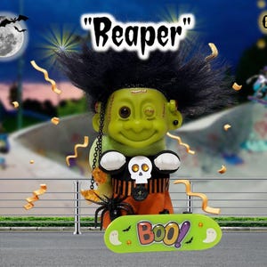 Vintage OOAK Russ Halloween Skateboarder Troll Doll