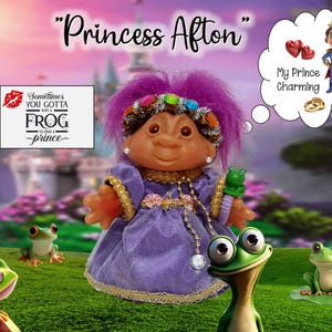 Vintage 4 1/2&quot; Totally Troll Playmates Princess Doll