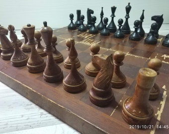 Grosse Schach Set Cossack Ukrainische Geschenk Fur Antike Etsy