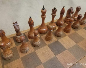 Vintage Wooden Chess Set - 1960s - Etsy 日本