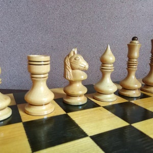 Handmade chess set, made and painted by hand, chess pieces from the Ukraine, big chess pieces,