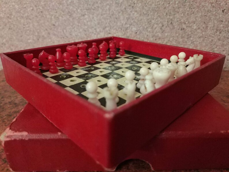 Chess for Travel Pocket Chess RARE 1960s Vintage Pocket Chess Etsy
