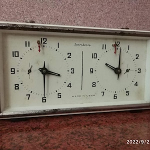 Vintage  Tournament chess clock , made in USSR, Jantar (Yantar) mechanical clock vintage gift working , 1960s