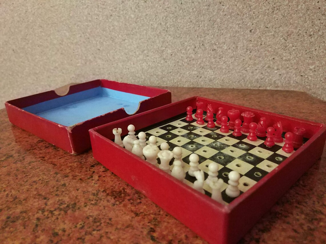 Chess for Travel Pocket Chess RARE 1960s Vintage Pocket Chess Etsy