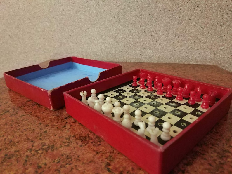 Chess for Travel Pocket Chess RARE 1960s Vintage Pocket Chess Etsy