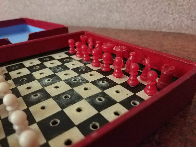 Chess for Travel Pocket Chess RARE 1960s Vintage Pocket Chess Etsy