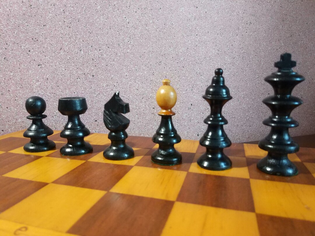 European Chess Set With Soviet Chess Board - Etsy