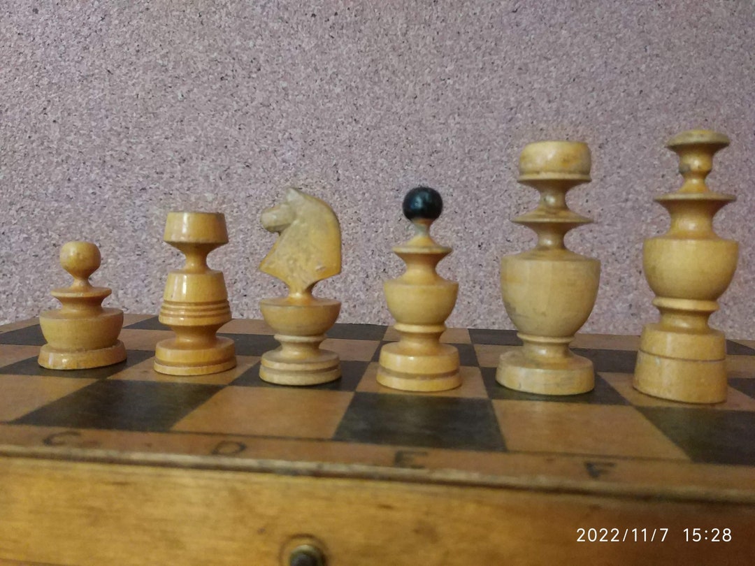 Polish Chess Set Regenc Chess Set Vintage Chess Wooden Etsy