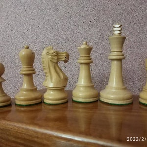 Vintage Weighted Staunton Schachfiguren - 1980er Jahre - Schachgeschenke für Männer