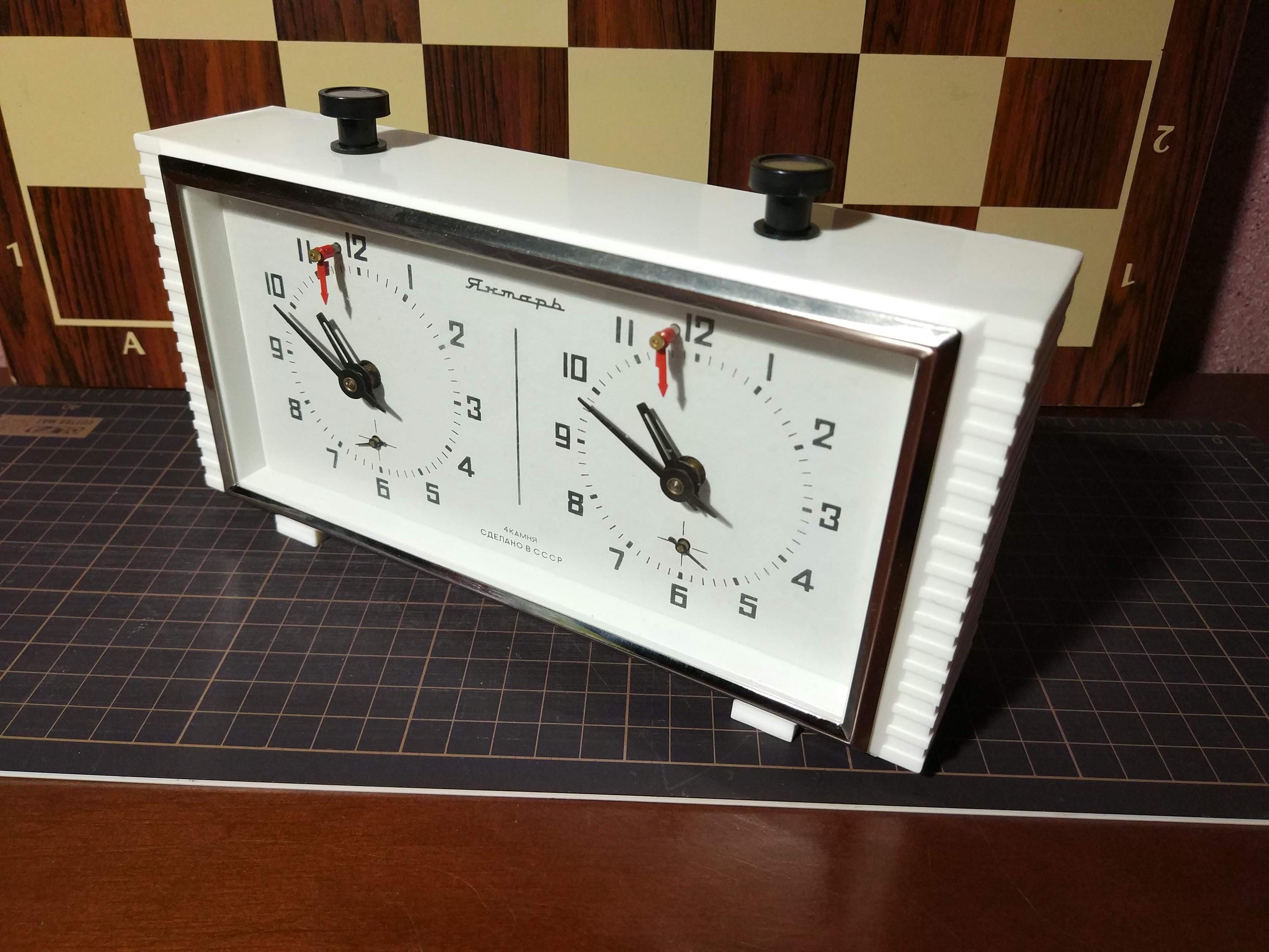 Horloge D'échecs Yantar Vintage – Russe – Années 70 – Fonctionnelle
