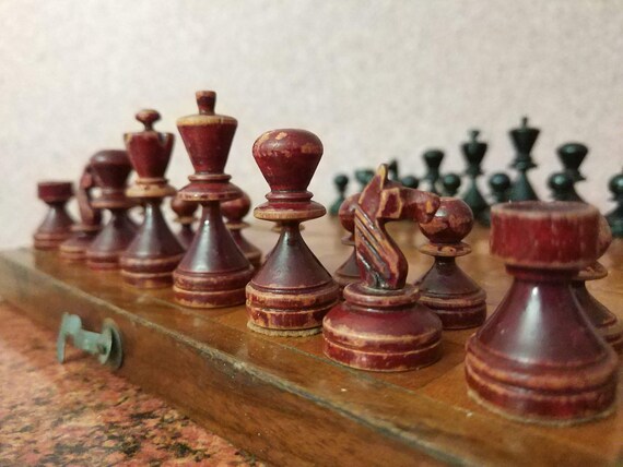 ソ連のチェスセット（20×20cmの木製ボード付き）。小さなチェス - Etsy