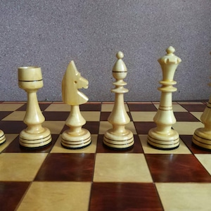 Chess set handmade , made and painted by hand, chess pieces from the Ukraine, big chess pieces, chess pieces of the Ukraine 2000s