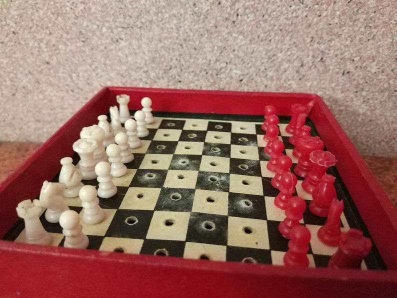 Chess for Travel Pocket Chess RARE 1960s Vintage Pocket Chess Etsy