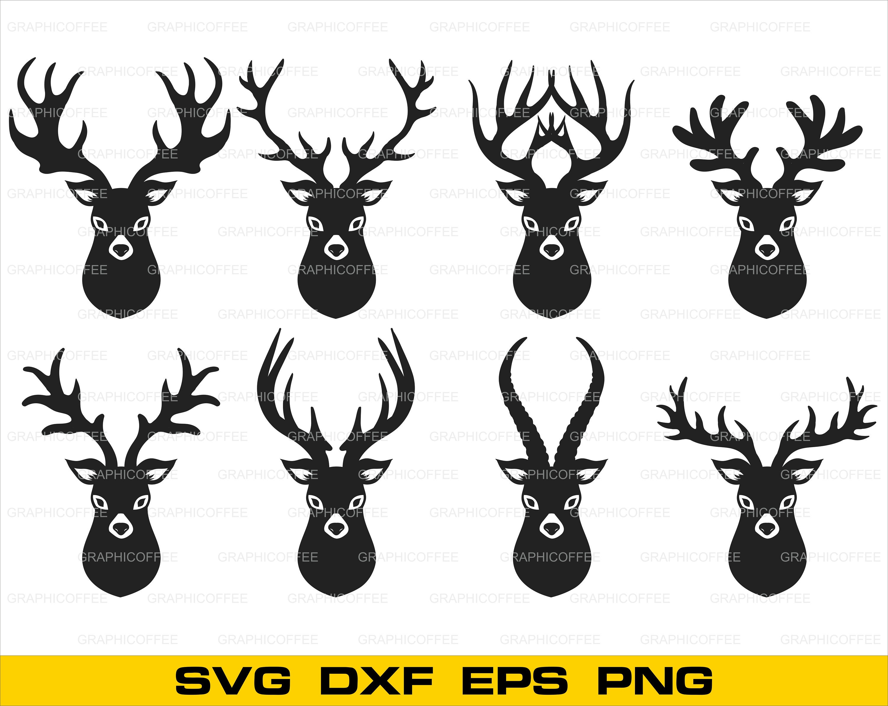 Download Deer Head SVG Bundle Deer Head Clipart Deer Head Cut Files ...