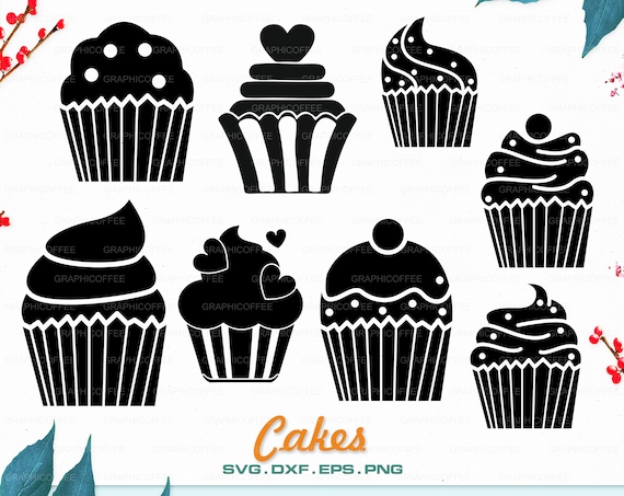 Cakes SVG Bundle, Cakes SVG, Clipart, Cakes Cut Files For Silhouette, Cakes Vector, Svg, Dxf, Png, Eps, illusration,