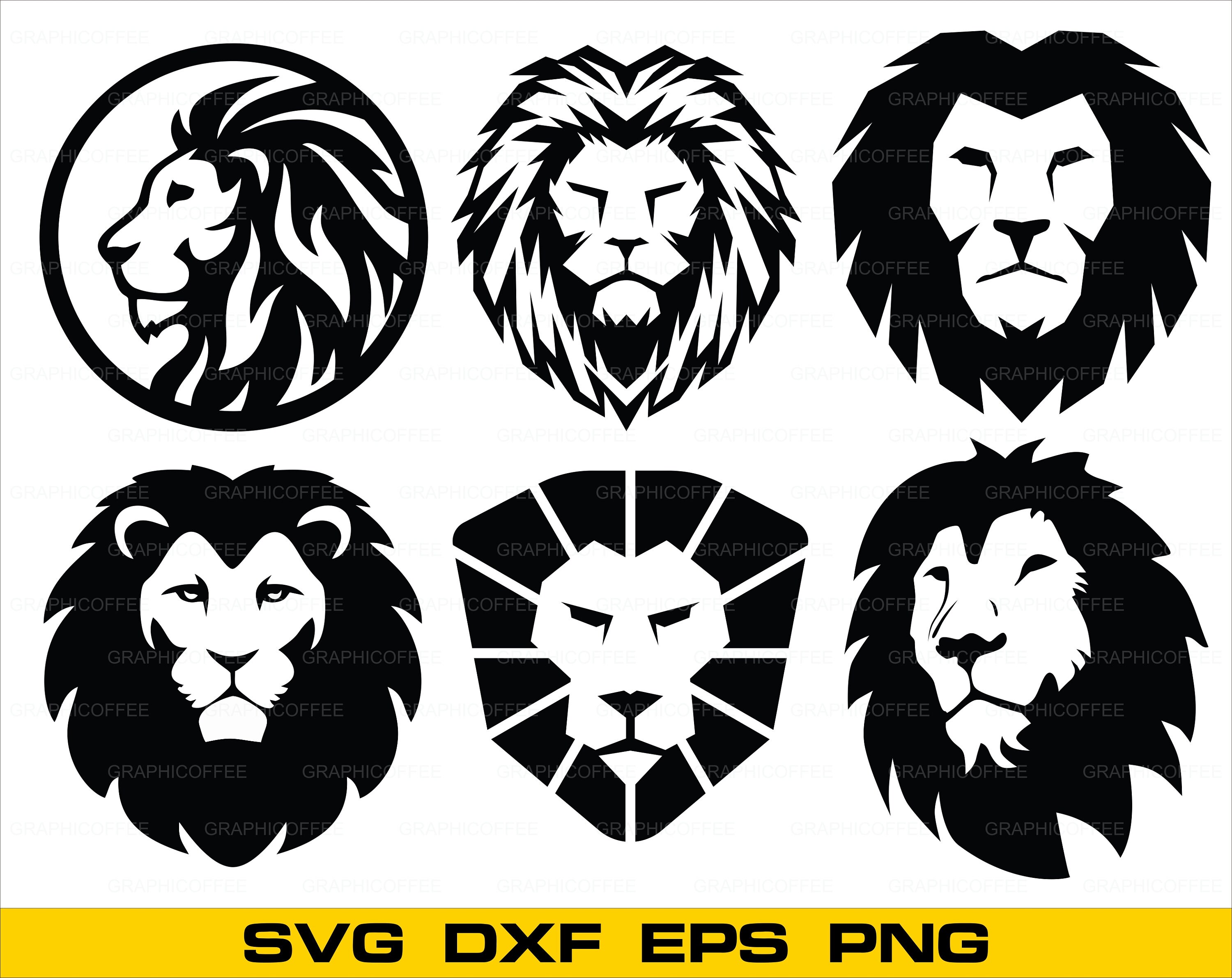 Download Lion head SVG clipart cut files for silhouette vector lion ...