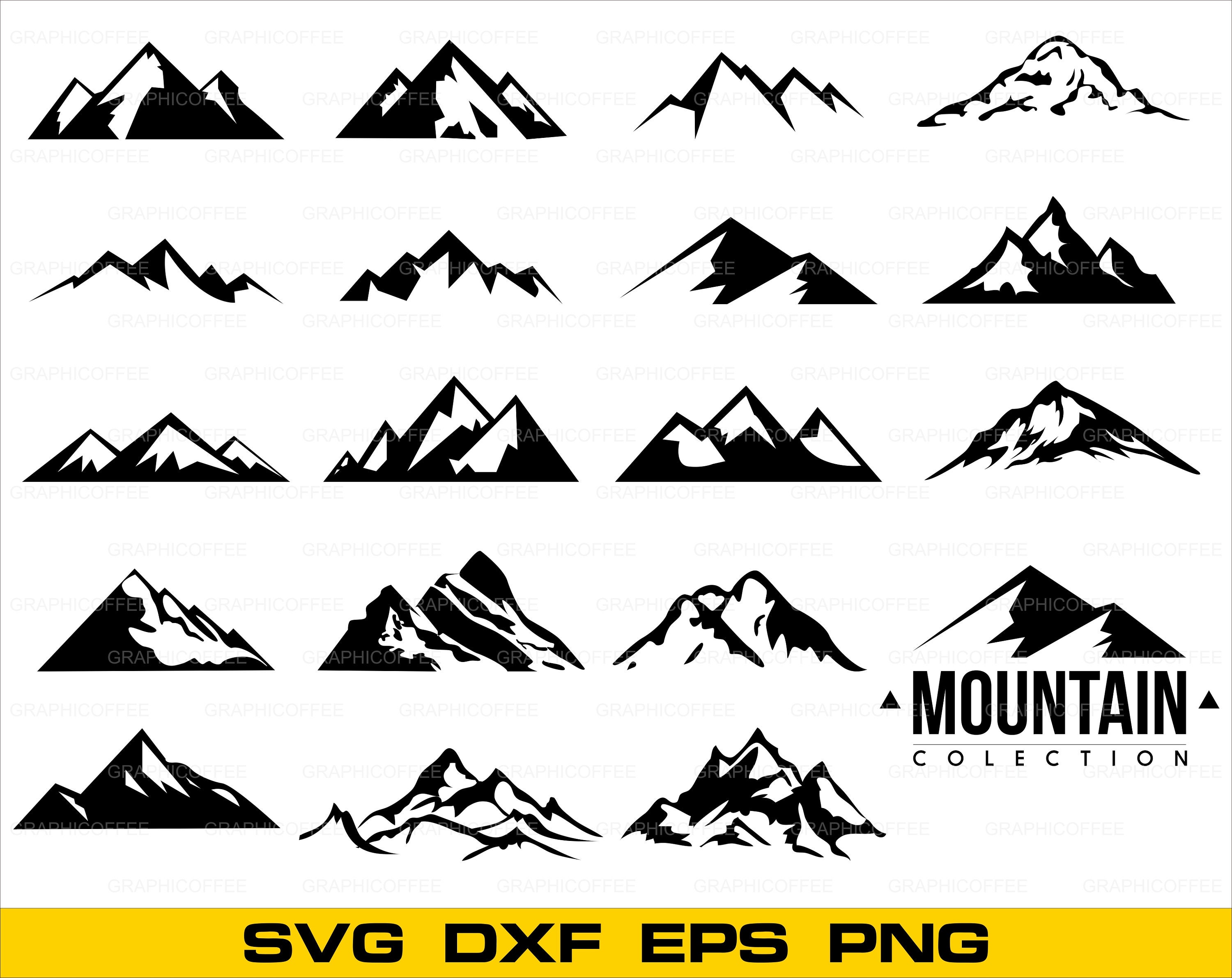 Mountain Svg Bundle Mountain Svg Mountain Clipart Cut Files Etsy ...