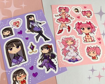 MADOKA MAGICA Homura & Madoka Sticker Sheets