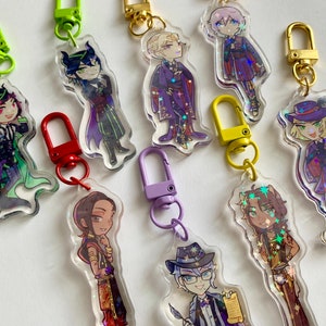 TWISTED WONDERLAND Malleus Lilia Idia Vil Rook Epel Jamil Azul Leona Holographic Charms