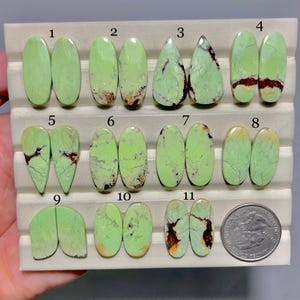 Citron Lemon Chrysoprase Pair A One Quality 100% Natural Lemon Chrysoprase Matched Pair Loose Gemstones for jewelry making Stones code-SM-04