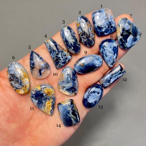 Blue Pietersite  cabochon A One Quality 100% Natural Blue Pietersite  Cabochon Loose Gemstones for jewelry making Stones code-SM-45