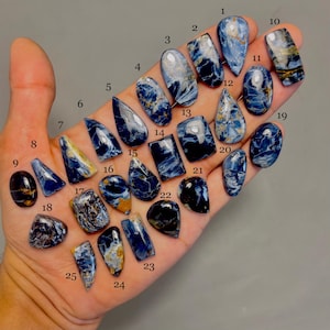 Blue pietersite Cabochon A One Quality 100% Natural Blue Pietersite Cabochon Loose Gemstones for jewelry making Stones code-SM-43