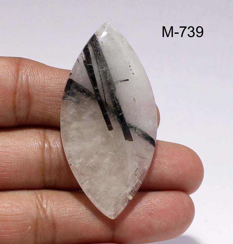 70/% OFF Natural Black Rutile Quatz-Rutile Quatz Cabochon-Loose Gemstone for wire wrapped and jewelry Making Stones-M- 731-739
