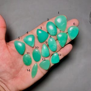 AAA chrysoprase Gemstone-Natural chrysoprase Cabochon-Loose Gemstone and jewelry making stone-SM-(01-14)