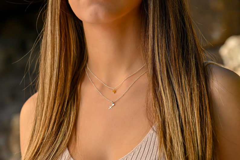 Sagittarius Zodiac Sign Necklace Dainty Layered Birthstone Silver Necklace Double Necklaces for Women Layered Necklace Set Silver