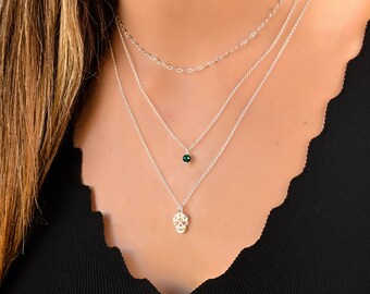 アクセサリー Octi Layered  Pendant Necklace Layered Gold Choker Necklaces for Women,Stackable Stacked